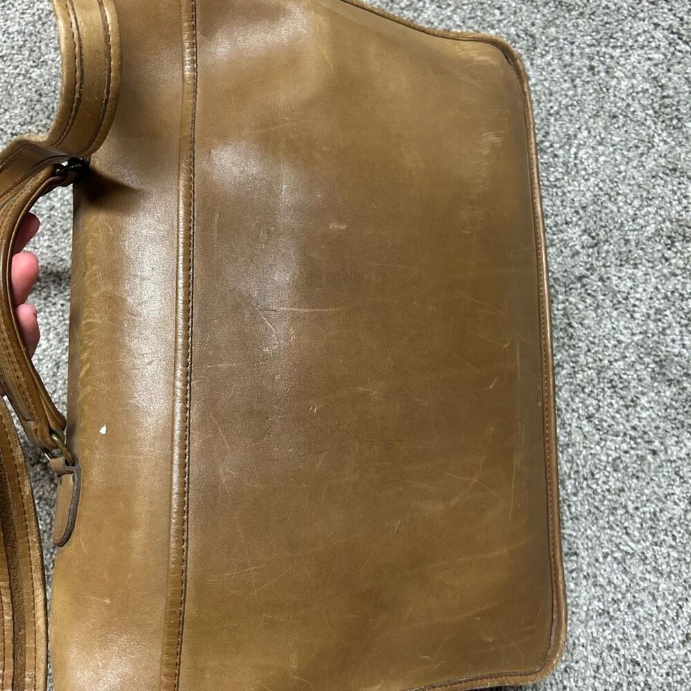 Vintage Coach Metropolitan 80s/90s All Leather Messenger Laptop Briefcase Bag - Picture 5 of 12